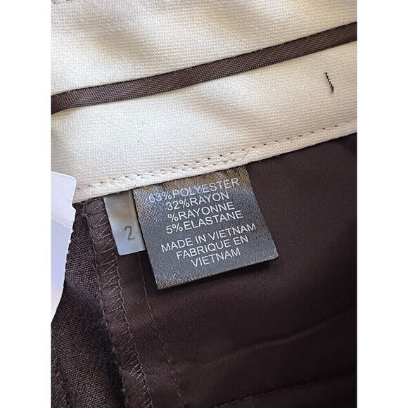 Tahari Women’s Brown Straight Leg Dress Pants Size 2 | Career Trousers Workwear - Picture 6 of 13